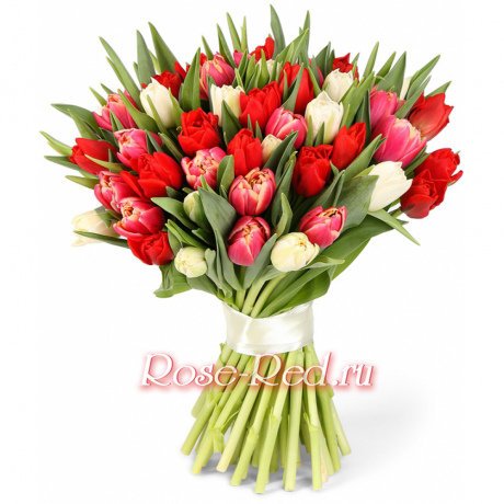 Букет с пионовидными тюльпанами